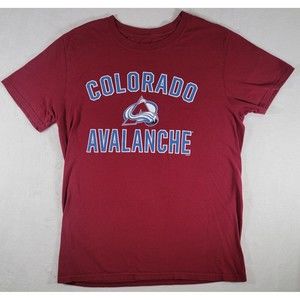 Colorado Avalanche NHL Hockey T-Shirt Red Adult Men's Medium City Name and Logo